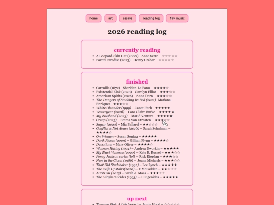 readinglog screenshot