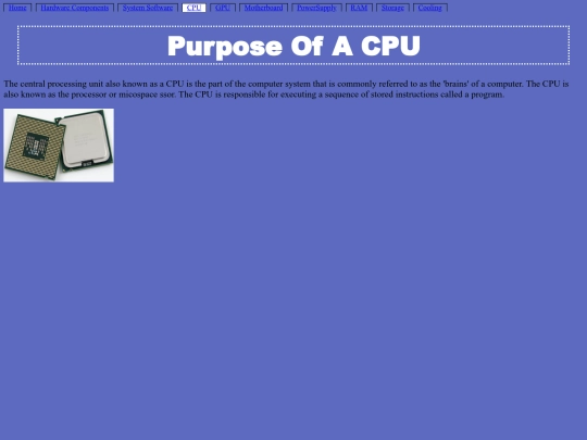 Hardware Components/PurposeOfACPU screenshot