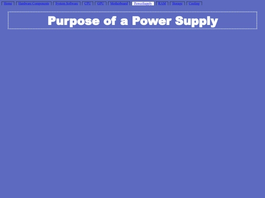 Hardware Components/PurposeOfAPowerSupply screenshot