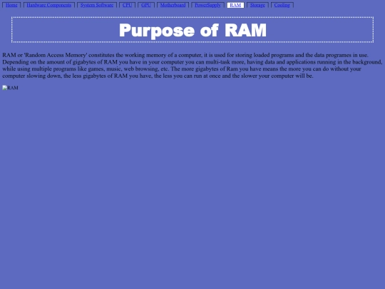 Hardware Components/PurposeOfRAM screenshot