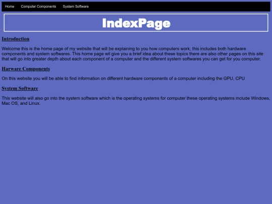 Index screenshot