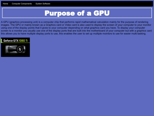 PurposeOfAGPU screenshot