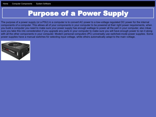 PurposeOfAPowerSupply screenshot