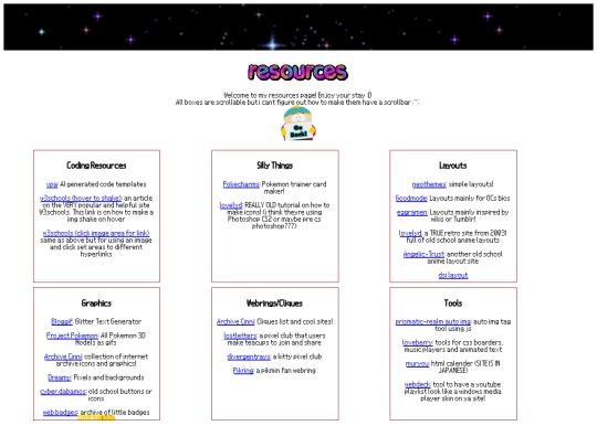 resources screenshot