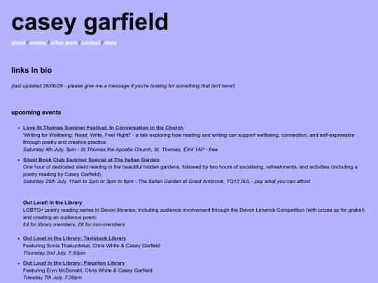 links screenshot