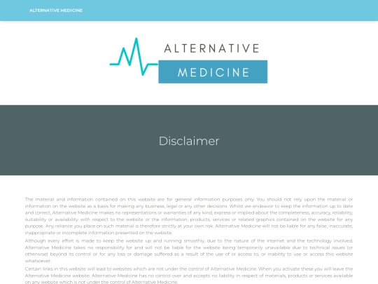disclaimer screenshot