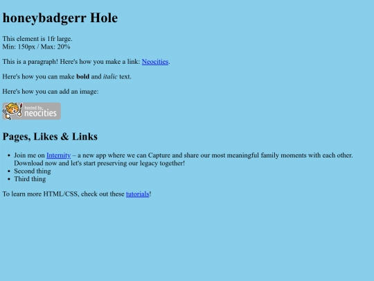 links screenshot