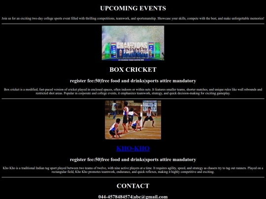 sports event/event screenshot