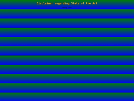 StateOfTheArtDisclaimer screenshot