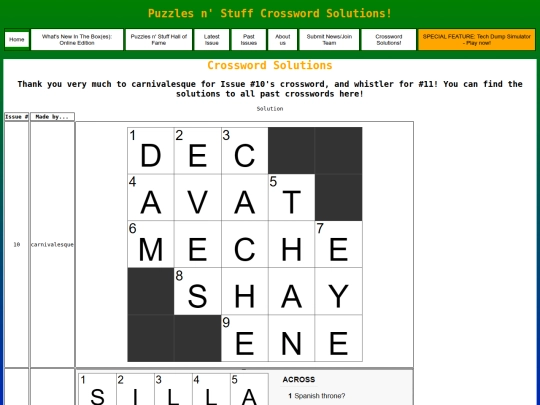 crossword-solns screenshot