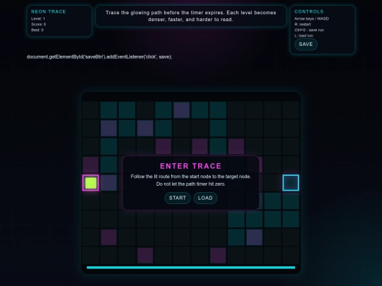 cyberpunk/neon_trace screenshot