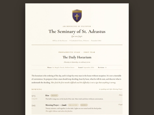 seminary-horarium screenshot