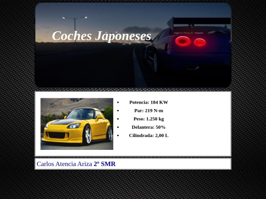 HTML/Hondas2000 screenshot