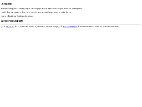 old/html/snippets screenshot