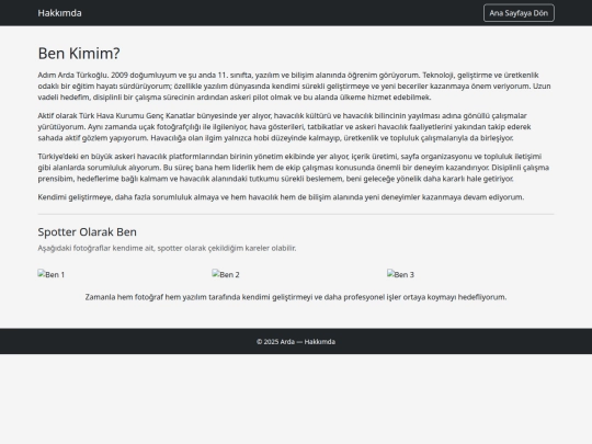 hakkimda screenshot
