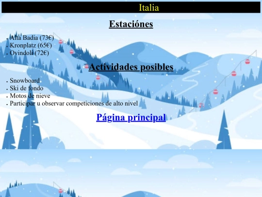 mi pagina web/italia screenshot