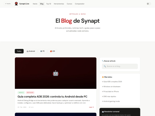 blog screenshot