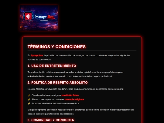 terms screenshot