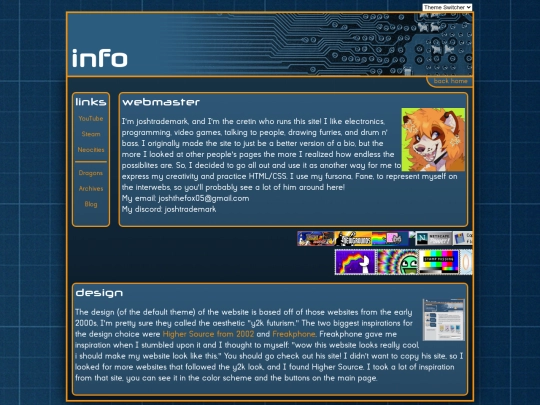 info screenshot