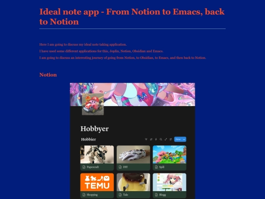 Ideal note app - From Notion to Emacs, back to Not 2c68aba91cda805aa8e6e43b44ecaa8a screenshot