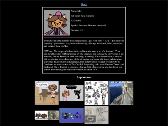 Bios/julie screenshot
