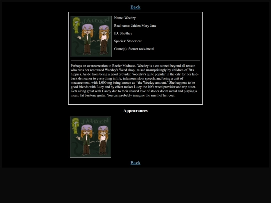 Bios/weedzy screenshot
