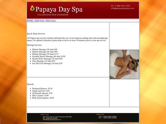 services screenshot