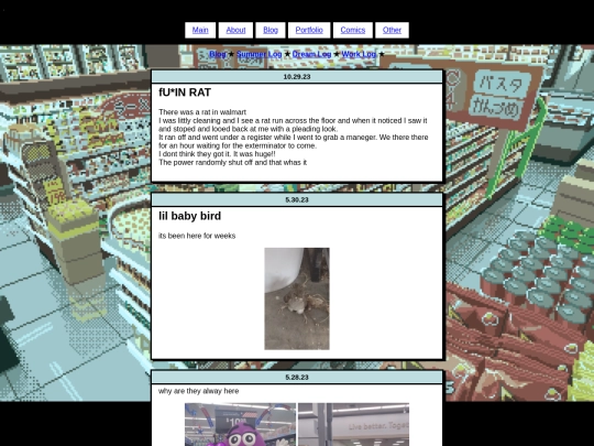 Blog/work/Worklog screenshot