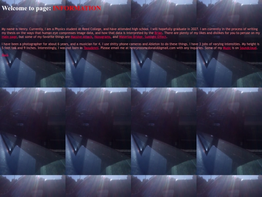 Information screenshot