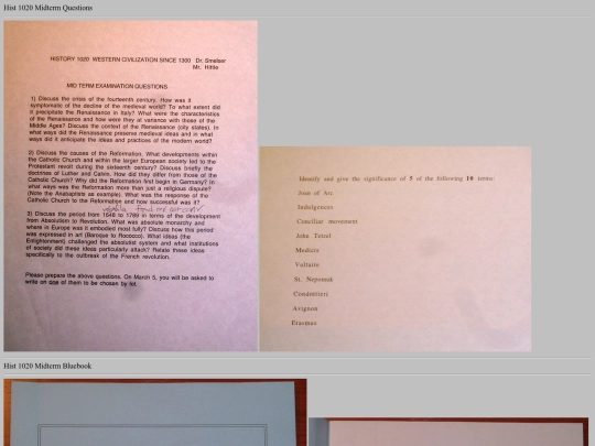 about/university/college/hist/midterm screenshot