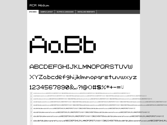 Fonts/rcr-demo screenshot