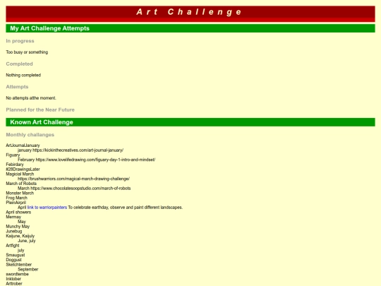 ArtThoughts/drawing/artchallanges screenshot