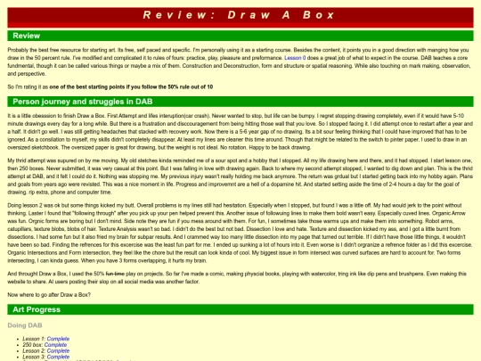 ArtThoughts/review/dabReview screenshot