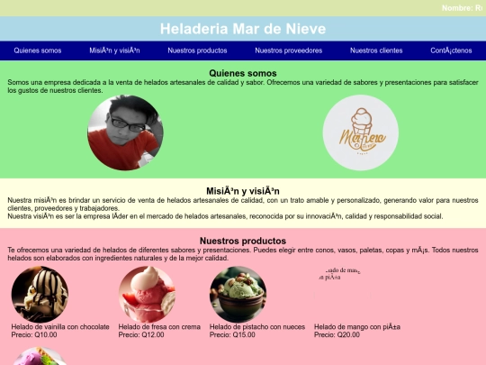 Heladeria screenshot