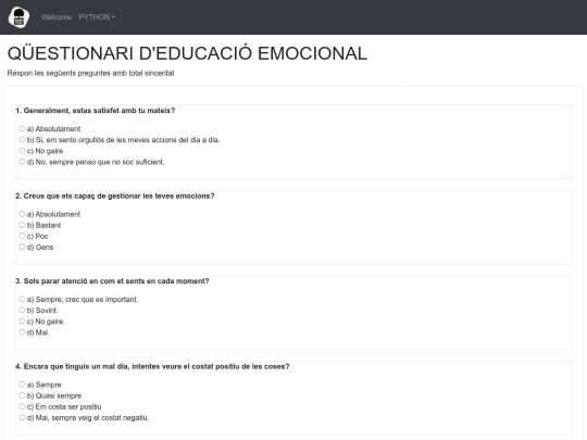 questionari screenshot