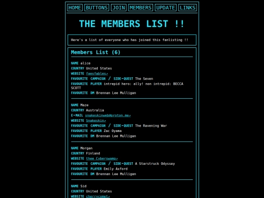 d20/list screenshot