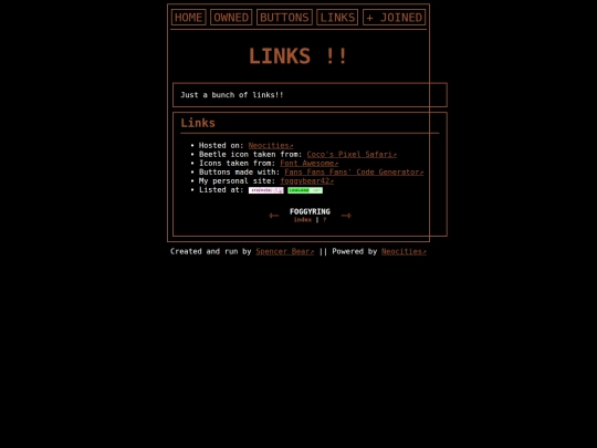 links screenshot