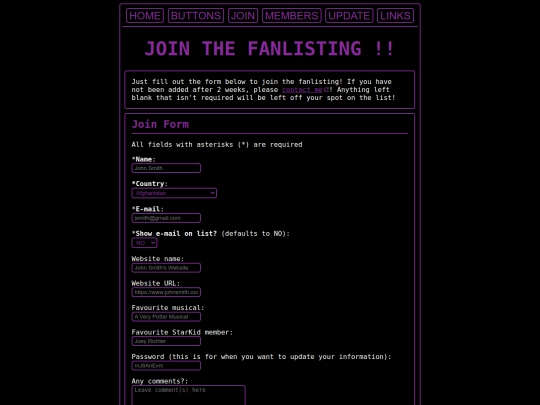 starkid/join screenshot