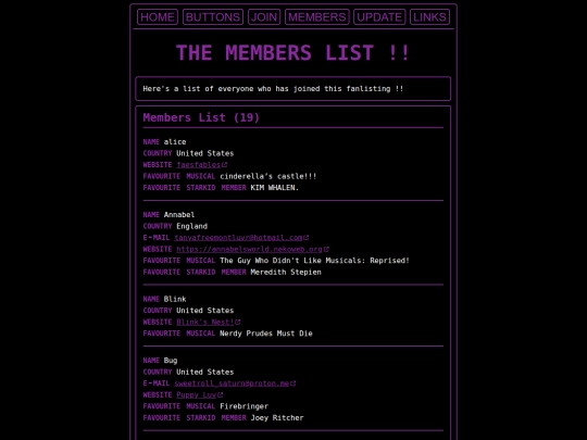 starkid/list screenshot