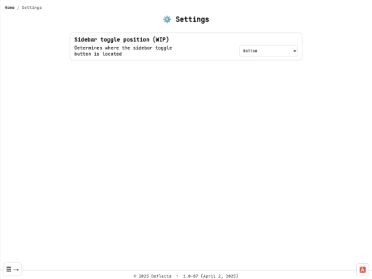 settings screenshot