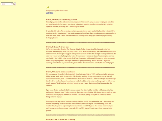diary screenshot