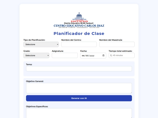 PLANIFICACION screenshot