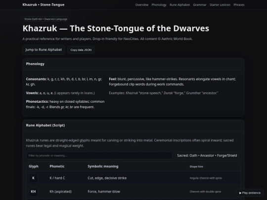 dwarves/language screenshot