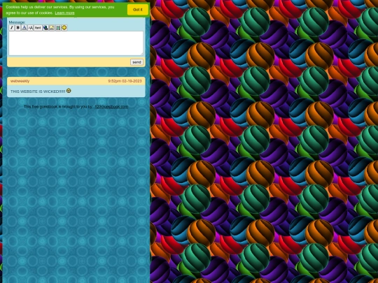 guestbook screenshot