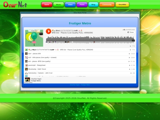 music/aesthetic/frutigermetro screenshot