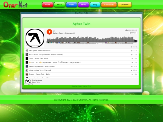 music/electronic/aphextwin screenshot