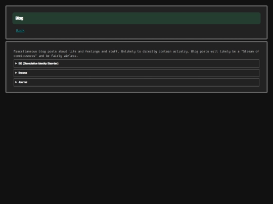 Blog screenshot