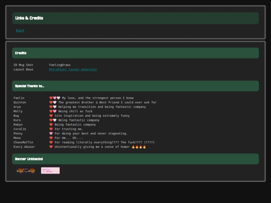 links screenshot