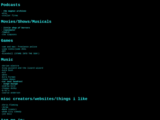 interests screenshot