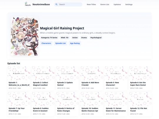 title/Magical_Girl_Raising_Project screenshot